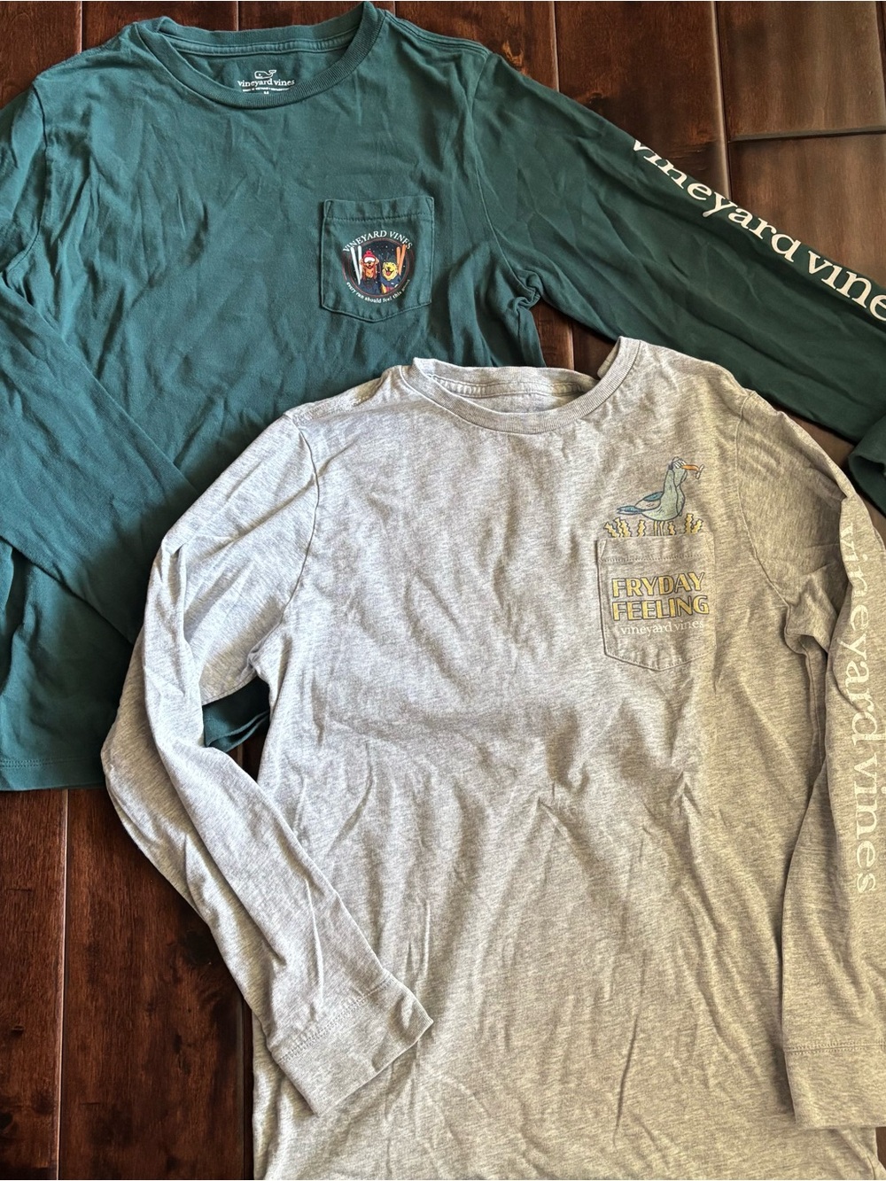 Vineyard Vines - Kid’s Long Sleeve Pocket Tees - set of 2